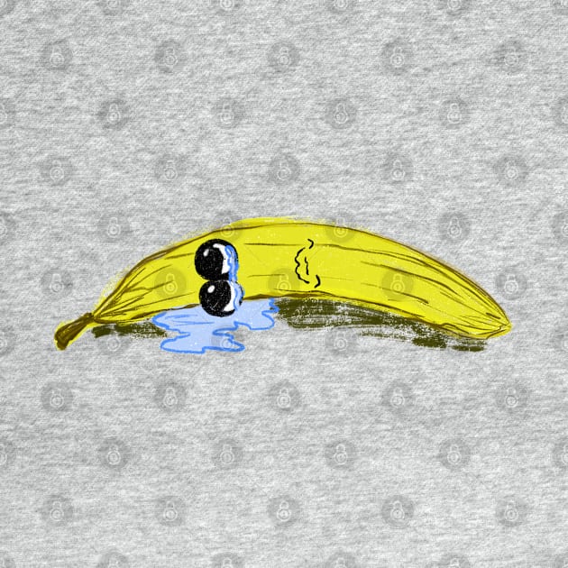 Lonely Crying Banana Lying Down You Hurt My Peelings by SubtleSplit